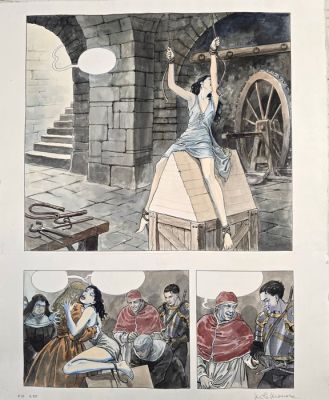 Manara, Milo - 1 Original page - Borgia - Les flammes du bucher, Tome 3 pag. 10 | Catawiki