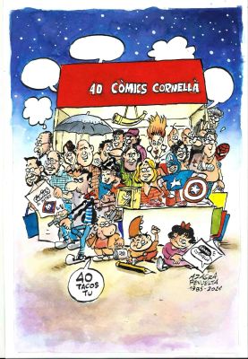 Carlos Azagra | Artwork for an event poster: 40 años Cómics Cornellá – Azagra y Revuelta | Origin Of Comics