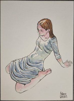 Antonin Gallo - 1 Original colour drawing - Dernier été de mon innocence