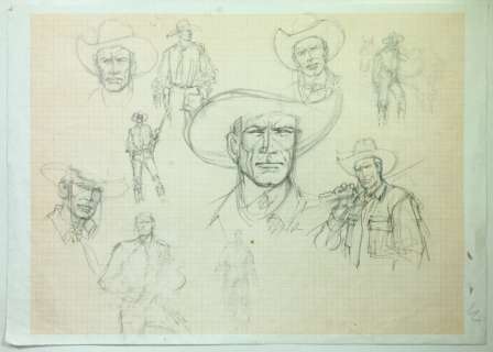 Tisselli, Sergio | sketches for "Tex Willer" | Catawiki