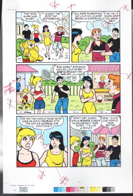 Betty and Veronica #188 Page 3 Original Color Guide Art | DTA Collectibles