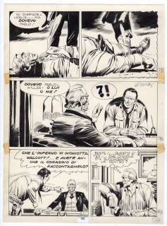Giovanni Ticci | Tavola originale per Tex 299 ‘Fuga da Anderville’. Cm. 26 x 37. SBE 1985. Pag. 102. Firmata | Art e Fumetto