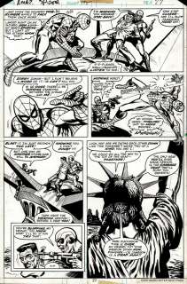 Jim Mooney, Ross Andru - Amazing Spider-Man #175 P 27 (Cover Scene! Spider-Man & Punisher Battle the Hitman To Save Jjj!) 1977