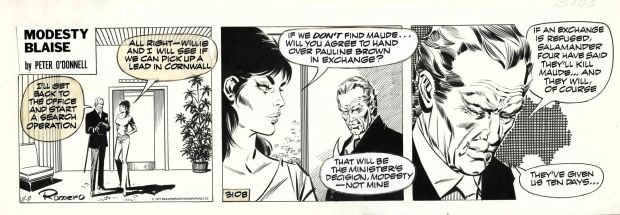 Enric Badia Romero | Modesty Blaise – Romero – Daily strip original #3108 | Origin Of Comics