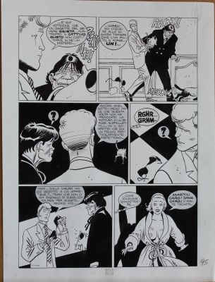 Giancarlo Alessandrini | Tavola originale per Martin Mystere speciale 16 ‘L’impareggiabile Reeve’. Cm. 33 x 44 circa. Anno di esecuzione 1999. Pag. 95. | Art e Fumetto