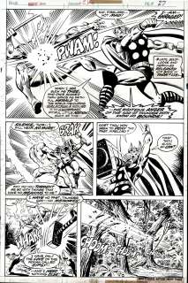 John Buscema Joe Sinnott - Thor #246 P 27 (Best Battle Pg in Book! Thor Vs Firelord! Joe Sinnott Inks!) 1975