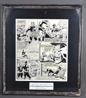 Lot 290 - Judge Dredd: The Invisible Man, Original Published Artwork by Ron Smith, 2000AD Comic, issue 134, | misc / divers