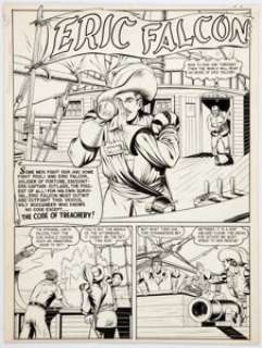 Sid Greene Buccaneers #27 Complete 6-Page Story Original Art (Quality, 1951). Here is a prime Sid Greene tale - | Heritage