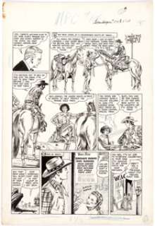 Bill Ward (attributed) Motion Picture Comics #106 "Texas Rangers" Partial Story Original Art Group of - | Heritage