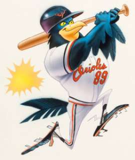 Jack Davis Baltimore Orioles Baseball MLB Illustration Original Art (Hot Shots, c. 1990s). The venerable Davis - | Heritage