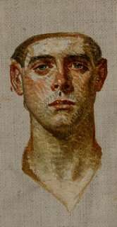 J.C. Leyendecker - Portrait Illustration Original Art (undated). Even at this smaller scale, the detail and - | Heritage