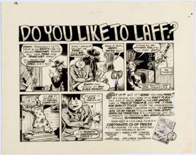 Bill Griffith Do You Like To Laff? Complete Half-Page Story Original Art (Cartoonists Co-Op Press, 1973). - | Heritage