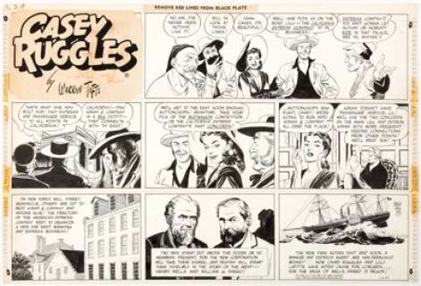 Warren Tufts Casey Ruggles Sunday Comic Strip Original Art dated 1-31-54 (United Feature Syndicate, 1954). A - | Heritage