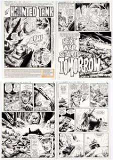 Sam Glanzman and Dick Ayers G.I. Combat #225 Complete 12-Page Haunted Tank Story Original Art (DC, 1981). The - | Heritage