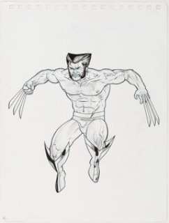Alex Perkins - Wolverine Sketch Illustrations Original Art Group of 2 (c. 2000s). Two pieces of work. The first -