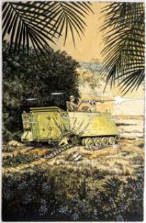 Don Lomax Vietnam Journal Trade Paperback #8 Cover Painting Original Art (Transfuzion Publishing, 2011). The -