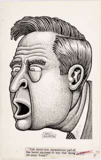 Basil Wolverton Joker V5#43 October-1955 Illustration Original Art (Humorama, 1965). A major influence on a - | Heritage