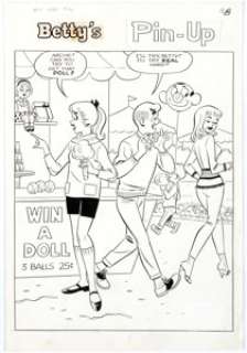 Dan DeCarlo Archie Giant Series #32 "Betty and Veronica Spectacular" Page 8 "Betty’s Pin-Up" Original Art (Archie ... | Heritage
