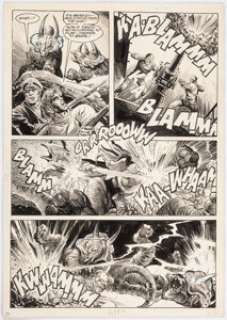 Celso "Sonny" Trinidad Marvel Movie Premiere #1 Story Page 39 Original Art (Marvel Comics, 1975)....