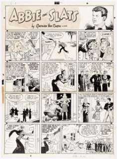 Raeburn Van Buren Abbie an‘ Slats Sunday Comic Strip Original Art dated 6-1-41 (United Feature Syndicate, 1941)....