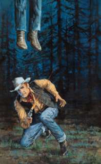 Victor Kalin Killer’s Trail Western Paperback Novel Cover Painting Original Art (Avon, 1963).... | Heritage