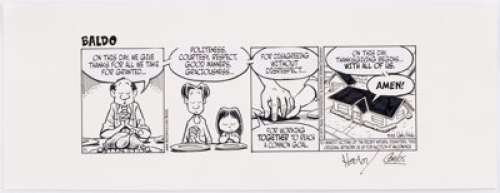 Carlos Castellanos and Hector Cantu Baldo Daily Comic Strip Original Art dated 11-23-17 (Andrews McMeel Syndicate,... | Heritage