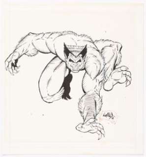 Rob Liefeld The Beast Illustration Original Art (1989).... | Heritage