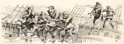 Jack Davis Storm at Sea Original Art (c. 1960s).... | Heritage