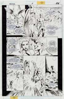 Alan Davis and Mark Farmer JLA: The Nail #1 Story Page 26 Hawkwoman and Aquaman Original Art (DC/Elseworlds, 1998)... | Heritage