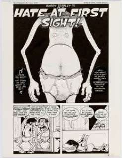 Peter Bagge Hate #2 Splash Page Original Art (Fantagraphics Books, 1990)....