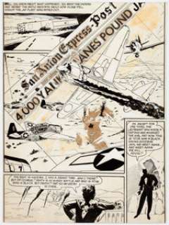 Bob Powell (attributed) Man in Black Undocumented Internal Splash Page Original Art (Harvey Comics, c. 1940s).... | Heritage