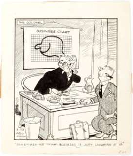 Fred Neher Life‘s like That Daily Comic Strip Original Art (Consolidated News Features, c. 1940s).  Neher‘s gag-panel -