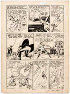Jerry Robinson (attributed) Green Hornet Comics #24 Story Page 7 Original Art (Harvey Comics, 1945).... | Heritage