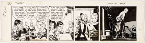 Milton Caniff Terry and the Pirates Comic Strip Daily Original Art dated 8-1-41 (News Syndicate Co., 1941).... | Heritage