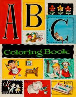 Eileen Fox Vaughan ABC Coloring Book Cover Original Art (Whitman Publ., 1958)....