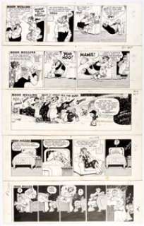 Frank Willard Moon Mullins Daily Comic Strip Original Art Group of 5 (News Syndicate Co., Inc., 1946-47).... (Total: 5 Original Art) | Heritage