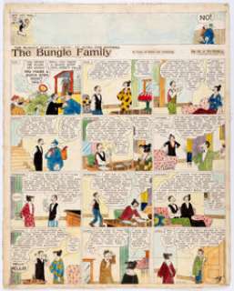 Harry J. Tuthill The Bungle Family Hand-Tinted Sunday Comic Strip Original Art dated 5-2-26 (H.J. Tuthill & McClur...