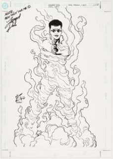 Leonard Kirk and Karl Story Starman: The Mist #1 "Girlfrenzy!" Cover Original Art (DC, 1998)....