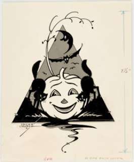 Edgar Church Halloween Magazine Cover Illustration Original Art (c. 1930s-’40s). ... | Heritage