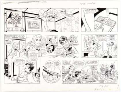 Bob Lubbers Robin Malone Sunday Comic Strip Original Art dated 8-25-68 (NEA, 1968).... | Heritage