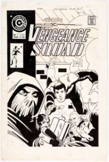Pete Morisi Vengeance Squad #5 Cover Original Art (Charlton, 1976).... | Heritage