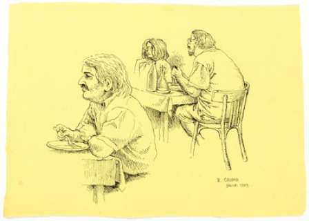 Robert Crumb - Placemat Sketch Illustration Original Art (1993).... | Heritage