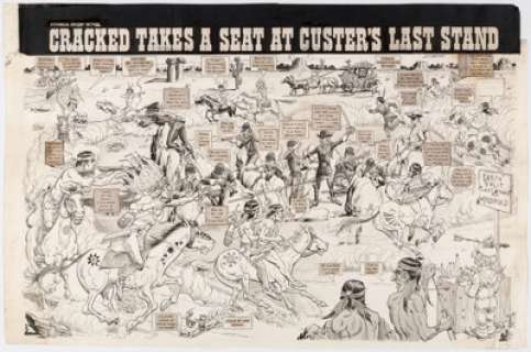 Bill Ward Cracked #90 Complete 2-Page Story "Cracked Takes a Seat at Custer’s Last Stand" Original Art (Major Maga... | Heritage