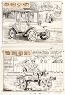 Erwin L. Hess The Good Old Days Daily Comic Strip Original Art Group of 2 (United Feature Syndicate, 1970). ... (Total: 2 Original Art)