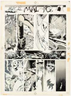 George Metzger Gothic Blimp Works #7 "Mal-Ig" Page 11 Original Art (EVO, 1969). ...