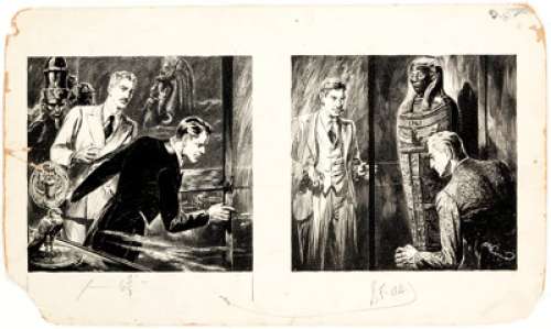 John F. Flanagan The Blue Book Magazine Matched Illustrations in One Composition Original Art (McCall’s Publ., 193... | Heritage