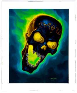 Gerald Brom Guardians "Grim Skull" Card Collectible Card Game Painting Original Art (FPG, 1995). Acrylic -