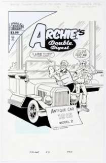 Fernando Ruiz and Jon D‘Agostino Archie‘s Double Digest Magazine #195 Cover Original Art (Archie, 2009). Archie -