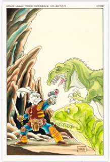 Stan Sakai Space Usagi Trade Paperback Cover Original Art (Dark Horse, 1998). Future technology mixed with ancient - | Heritage