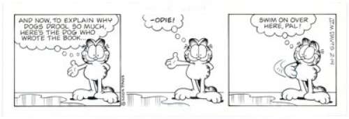 Jim Davis Garfield Daily Comic Strip Original Art dated 2-14-04 (United Feature Syndicate, 2004). A cute daily - | Heritage